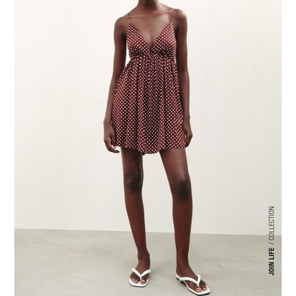 Zara Mirco Dot Mini Dress - Picture 2 of 9